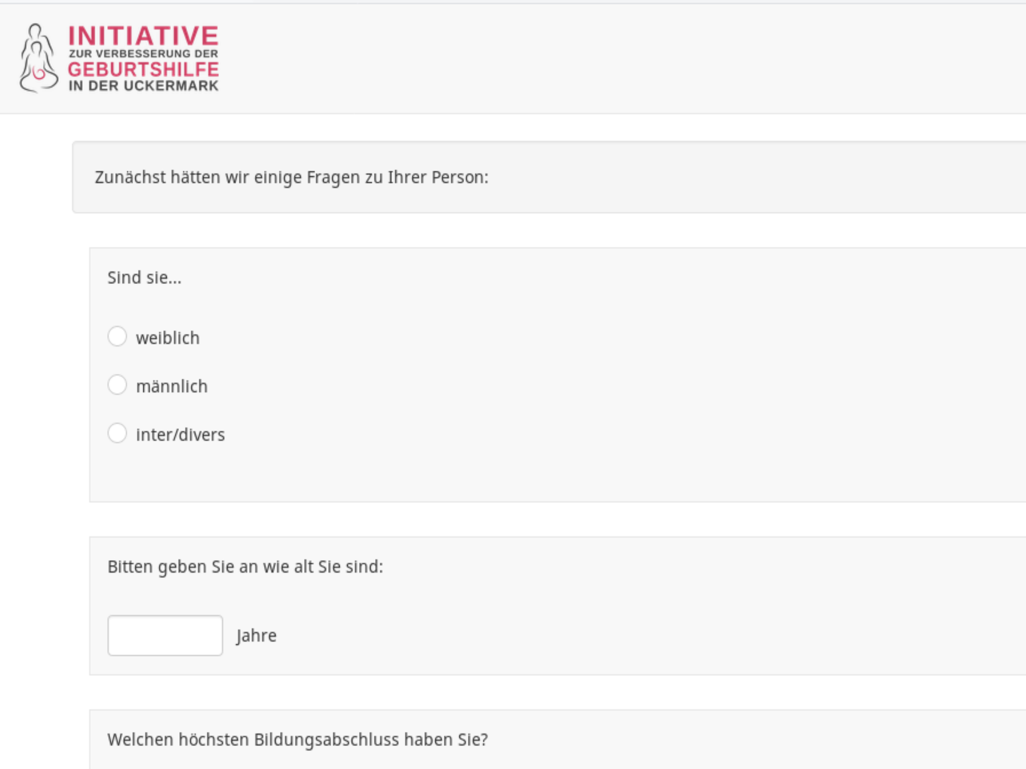 UMFRAGE zur Zufriedenheit mit der Geburtshilfe ist ONLINE
